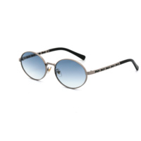 Nouvelles Lunettes de Soleil Tendance 2026 Unisexe Anti-UV400 en Acier Inoxydable Doré avec Verres Polarisés TAC, Monture Ovale Tendance pour Hommes et Femmes