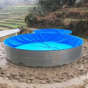 高密度エビ池、高さ0.95メートルの亜鉛メッキ鋼板繁殖池、キャンバス水タンク、新しいタイプの魚池 - Product Image 3