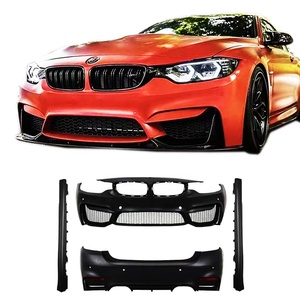 Kit carrosserie pour BMW Série 4 F32, nouveau kit de mise à niveau M4 en plastique PP avec pare-chocs avant/arrière et jupes latérales, installation par visserie - Product Image 1