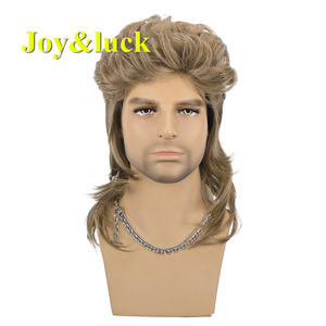 Precios de fábrica al por mayor pelucas doradas rizadas naturales <span class=keywords><strong>para</strong></span> hombres pelucas largas sintéticas de alta calidad <span class=keywords><strong>para</strong></span> uso diario y uso en fiestas - Product Image 6