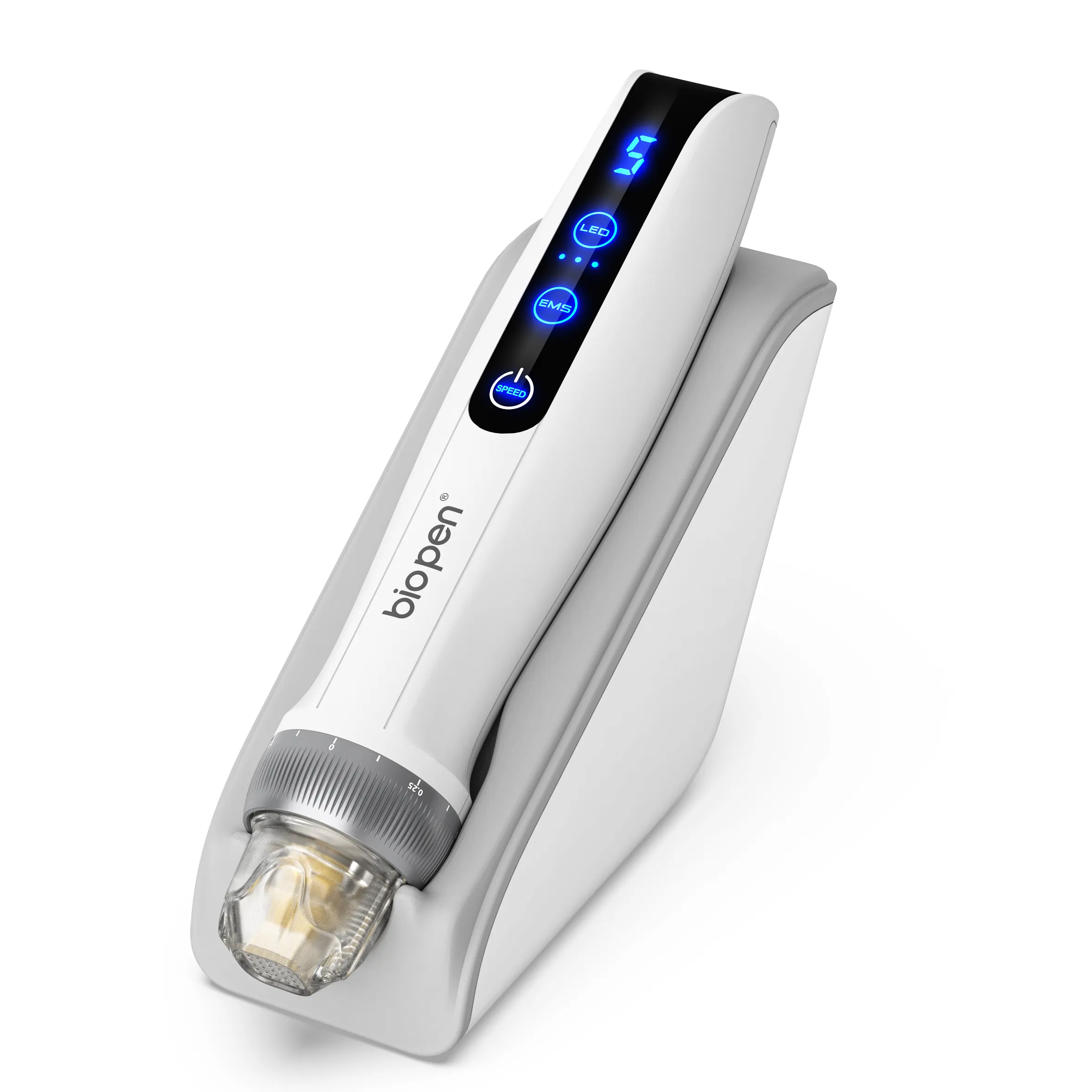 Nuovissimo elettroporazione penna Bio Q2 LED luce terapia Microneedling Derma penna per la cura della pelle