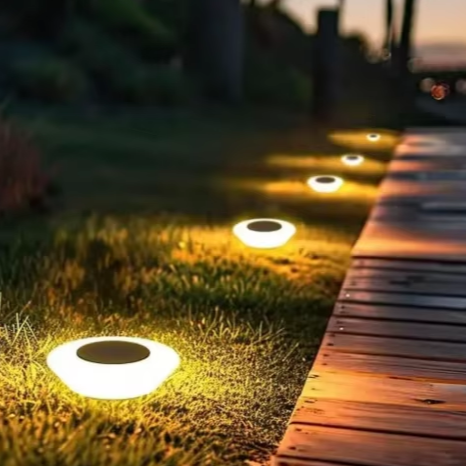 LED Solar Ground Lights Motion Sensor Dimmable Waterproof IP65 for Outdoor Garden Road & Pathway Decoration