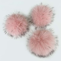 Pompons en fausse fourrure de raton laveur/renard personnalisés pour vêtements, chaussures, chapeaux - DIY Quatre Saisons 12cm 15cm, boules de pompon moelleuses et accessoires en peluche