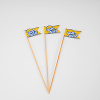 Drapeaux de cure-dents en bois personnalisables, écologiques, jetables, biodégradables, pour la décoration de bars, restaurants, apéritifs, plats et desserts