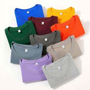 T-shirt uni personnalisé 100 % coton, anti-plis, séchage rapide, coupe ample pour hommes, vente en gros Chine - Product Image 2