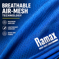 Pantalones Cortos Deportivos RAMAX de Malla Azul para Hombre, 100% Poliéster, Transpirables, para Baloncesto y Gimnasio, con Logotipo Personalizado, Ropa Deportiva Urbana, Venta al Por Mayor