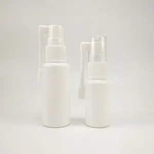 Flacone Spray nasale per pompa per nebbia orale bianca vuota da 15ml 30ml PE