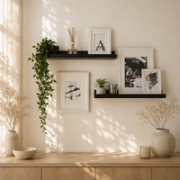 Étagère murale en bois certifiée FSC, étagère flottante pour photos, étagère murale de rangement, vente en gros OEM ODM