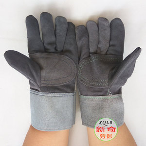 Novel Grey Split Leather Palm Supported Short Welding <b>Gloves</b> For TIG And Gas Welding - Product Image 1