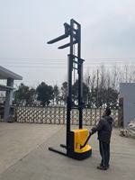 Gerbeur électrique de type walkie de 2 tonnes et 4 m avec batterie lithium-ion, déplaceur latéral électrique, largeur et longueur de la fourche personnalisables