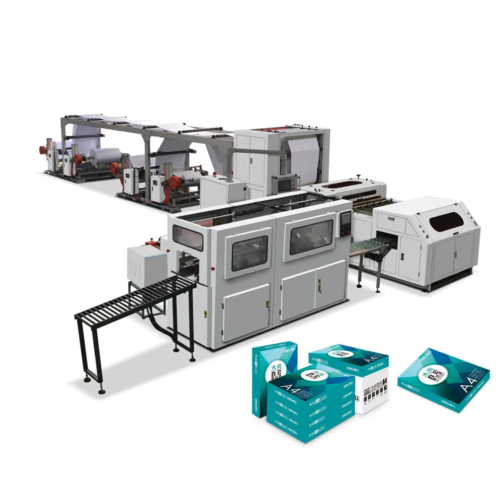 RT-1400 A4 A3 Papier Luchtschacht Cilinder Transportband Frame Web Geleiderol Naar Blad Kruis Automatische Snij-En Laadmachine