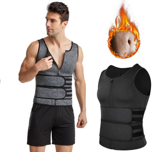 Gilet de sudation pour homme, gaine amincissante à double compression pour l'entraînement, soutien dorsal, pour la gym et le fitness, favorisant la transpiration - Product Image 5