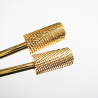 Nouvelle fraise à ongles en carbure de tungstène F-4XC 3/32 à grand profil cylindrique 2026, outil de manucure pour l'élimination de la poudre à tremper