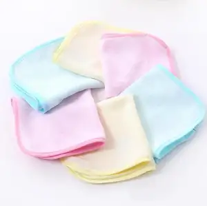 Soft bamboo washcloths baby face wash cloth towel solid color 20*20cm small square bamboo fiber wash cloth for baby