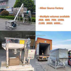 Mezclador de cizalla de arado Horizontal de acero inoxidable Mezclador de polvo calentado de aceite de arado de 1000 litros/Licuadora de cinta/Máquina de mezcla de polvo - Product Image 4