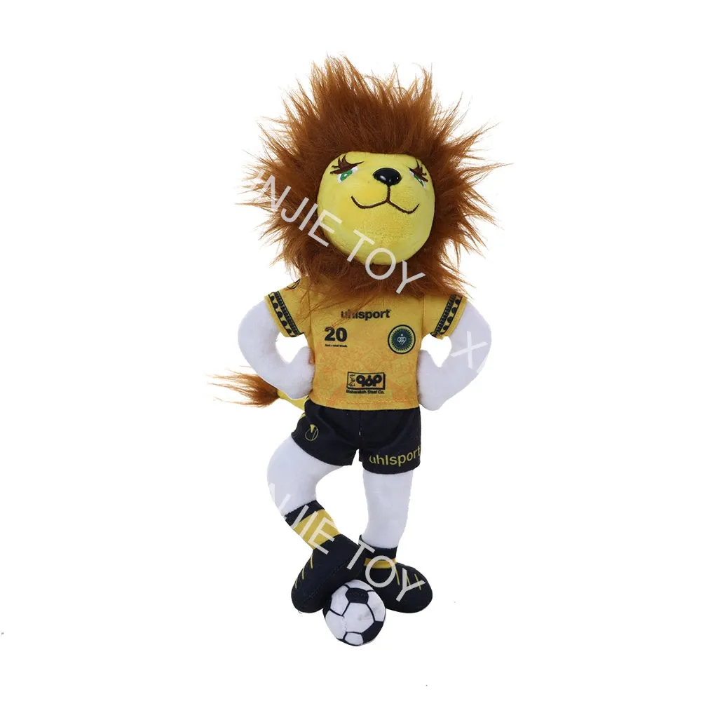 Equipe de futebol de brinquedo de pelúcia, brinquedo de pelúcia personalizado, ventilador de mascote, presente, leão, brinquedo de pelúcia, atleta, mascote, desenho animado, leão, boneca de pelúcia