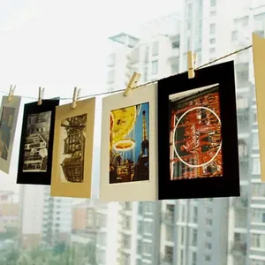Ücretsiz kargo DIY kombinasyonu 10 adet duvar fotoğraf çerçevesi klipleri ile DIY asılı duvar resim albümü Kraft