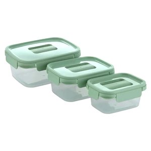 Nestnlock Food Container Set 500 920 1600 Ml Sage <b>Green</b> Airtight Lid <b>Microwave</b> Dishwasher Safe Refrigerator Freezer - Product Image 4