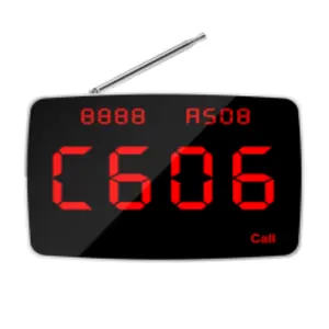 Digital Tube Display with Desktop Call Bell Set, Customizable Button Style, Maximum Number of Connections 999, Range 300 Meters