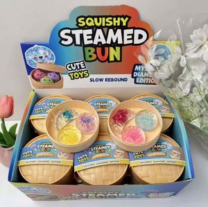 3 in 1 <b>Mini</b> Crystal Steamed Bun Dumpling Jelly TPR Squishy Toy Mystery Blind Box Simulation Food Stress Relief Ball Fidget Toy - Product Image 5
