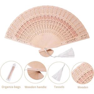 Abanico de mano personalizado para boda, recuerdo de boda, abanico con logotipo tallado, abanico de mano para novia y novio, recuerdo de boda - Product Image 3
