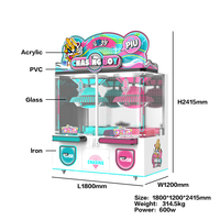 Gadget de récompense de clip d'arcade de divertissement de machine de jeu de prix à pièces colorées pour les centres commerciaux