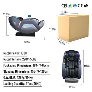 Lüks Çift Çekirdekli Sıfır Yerçekimli 3D Esneme Tam Vücut Taramalı Isıtmalı Çevre Dostu Taşınabilir Katlanabilir Masaj Koltuğu Hava Kompresyonlu - Product Image 6