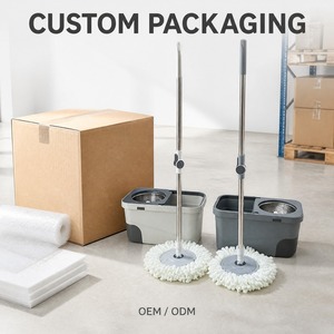 Juego de Mopa Giratoria de Doble Accionamiento con Escurridor y Cabezal Giratorio para Tareas Diarias <span class=keywords><strong>en</strong></span> el Hogar, Cocina y Baño - Product Image 3