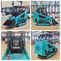Mini-chargeuse compacte sur chenilles personnalisable avec cabine fermée, moteur EPE Euro 5, pour aménagement paysager et agriculture