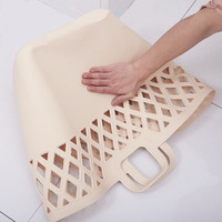 Paniers de rangement carrés en plastique PP de haute qualité et durables avec poignées, fabrication de précision, marque OEM, pour l'organisation de la salle de bain