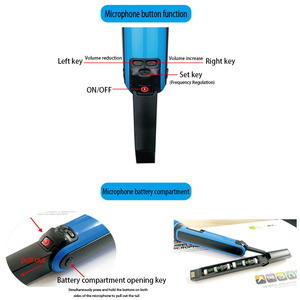 Micro cầm tay không dây năng động Chuyên nghiệp khử tiếng ồn Chống sốc Loa tích hợp đầy màu sắc cho sân khấu Karaoke - Product Image 4