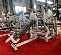Machine à ramer à charge libre Extreme Row Series à trois rails, avec coussin de poitrine, siège à 8 positions, poignée de rame à 8 positions, 5 niveaux de résistance, en acier inoxydable