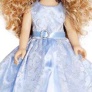 Poupée fille premium de 18 pouces, entièrement en vinyle, peau blanche, cheveux blonds bouclés, <span class=keywords><strong>princesse</strong></span> en robe bleue <span class=keywords><strong>Cendrillon</strong></span>, cadeau pour enfants - Product Image 6