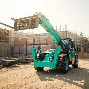 Longqing 7m 9m 12m 14m 18m Wheel <span class=keywords><strong>Loader</strong></span> Teleskopik Diesel Pertanian dengan Remote Control untuk Penanganan Material - Product Image 1