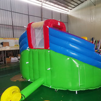 JIALE Château gonflable multifonctionnel de qualité commerciale pour intérieur/extérieur avec toboggan aquatique gonflable en bâche PVC