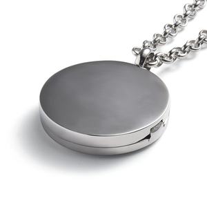 Custom Logo Wholesale Flower Design <b>Essential</b> <b>Oil</b> Silver Aromatherapy <b>Diffuser</b> Necklace - Product Image 5