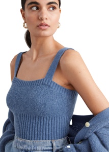 Custom Women's <strong>Sweater</strong> Fashion Knitwear Knitted Jumper Camisole <strong>Cropped</strong> Fitted Knit Top Women's Knitted <strong>Sweater</strong> <strong>Vest</strong> - Product Image 3
