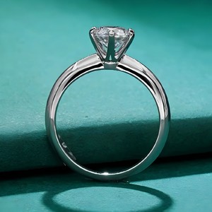 แหวนแต่งงานเพชรแล็บโกรว์ทองคำ 18K แบบคลาสสิกหกเม็ดทรงหรูหรา ขายส่ง - Product Image 6