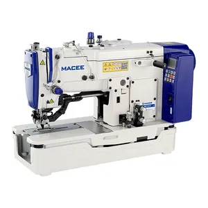MC 781F Stepping Computerized Flat Button Hole Sewing Machine Macee Brand