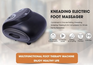 <strong>Shiatsu</strong> Electric <strong>Foot</strong> <strong>Massager</strong> with Heat 3D Air Compression Kneading Rolling 4 Modes <strong>Foot</strong> Therapy for Circulation Pain Relief - Product Image 2