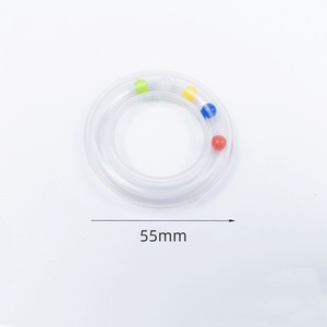 <span class=keywords><strong>Hochet</strong></span> transparent sans BPA pour bébé, jouet sensoriel à mordiller, clochette éducative précoce pour nourrissons, sonnette pour animaux en peluche - Product Image 5