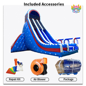 Grande <span class=keywords><strong>toboggan</strong></span> <span class=keywords><strong>aquatique</strong></span> gonflable de 35 m (115 pi) pour enfants et adultes, en PVC écologique, capacité de 10 personnes - Product Image 3