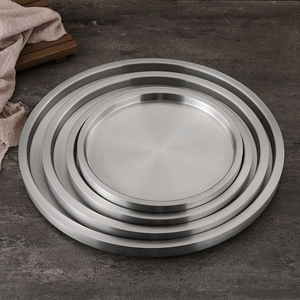 Assiettes rondes coréennes en acier inoxydable à double paroi, technique givrée, double isolation, qualité alimentaire, pour restaurants et banquets - Product Image 3