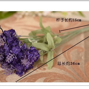 Flores Artificiales de Lavanda Tainen de 35 cm, Color Morado Claro, Morado Oscuro y Blanco, Decoraciones para Bodas y Hogar - Product Image 3