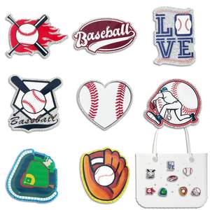 Baseball <b>Bag</b> <b>Charms</b> for Bogg <b>Bag</b> Bling Acrylic Sport <b>Charm</b> for Bogg <b>Bag</b> Accessories Compatible with Simply Southern Beach Tote - Product Image 1