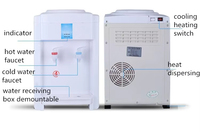 Distributeur d'eau chaude et froide compact de bureau en plastique électrique pour la maison et l'hôtel