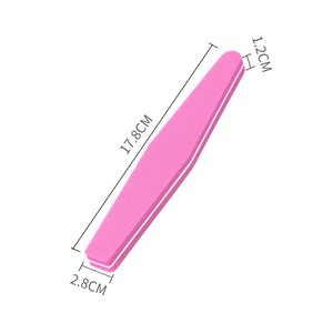 Toptan özelleştirilmiş pembe çift taraflı tek tırnak tamponu <span class=keywords><strong>Nail</strong></span> Art yarım ay üretici sünger manikür tırnak törpüsü 100/180 - Product Image 2