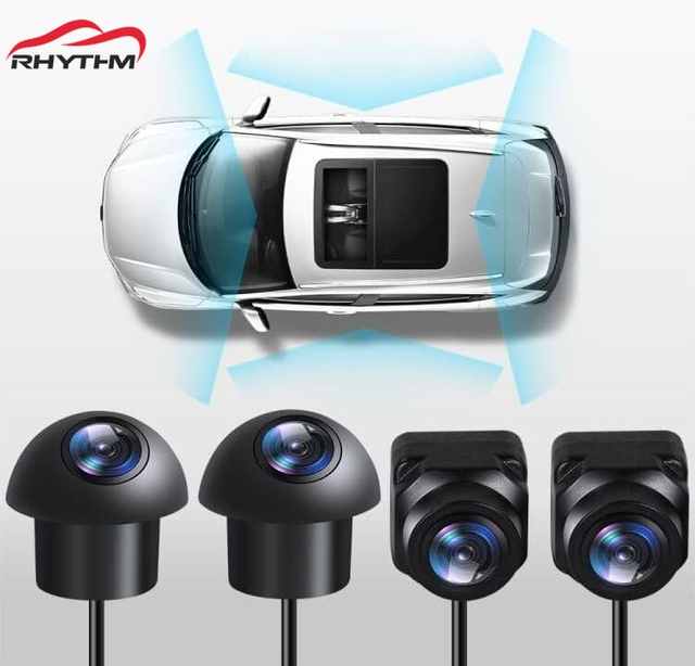 Rhythm Vehicle 360° Panoramic Camera Kit with Front Rear Side Backup Cameras Waterproof AHD Image Sensor Parking Assistance