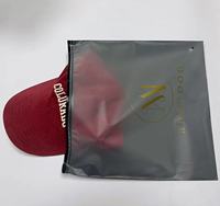 Promotion Vente Chaude Sac Plastique d'Emballage Personnalisé avec Logo Imprimé pour Chapeaux Chaussettes T-shirts, Sac Zippé Givré en PE Noir avec Logo de Marque Personnalisé pour Hoodies
