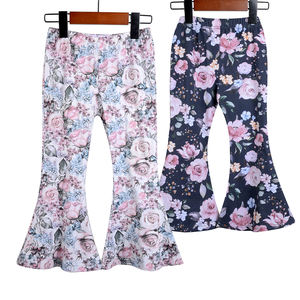 Pantalons pour enfants, pantalons décontractés pour filles, pantalons évasés classiques personnalisés, vêtements en coton, fabrication en usine, faible MOQ - Product Image 4